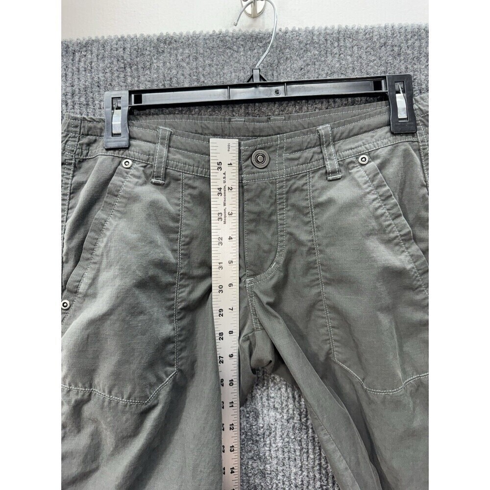 Kuhl Kendra Pants Womens 2 Green Gray Inner Drawstring Cotton Blend Stretch - Picture 7 of 10